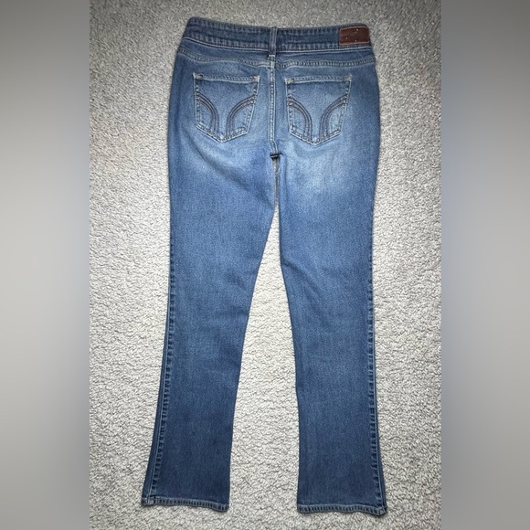Hollister Jeans Womens 9 Long Low Rise Boot Cut Y2K Vintage Stretch Denim Clean - Picture 4 of 4